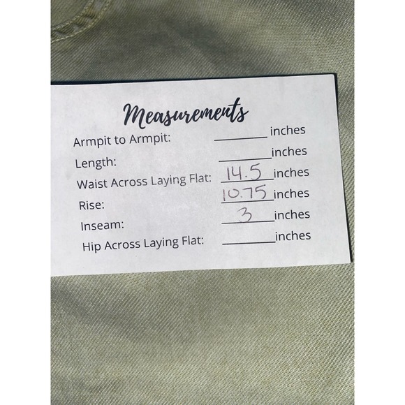 Young fabulous and broke high rise soft green raw hem shorts medium 0017 - Picture 4 of 7